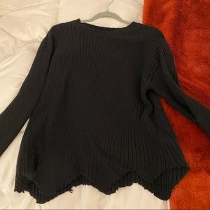 Philanthropy sweater w edgy cut